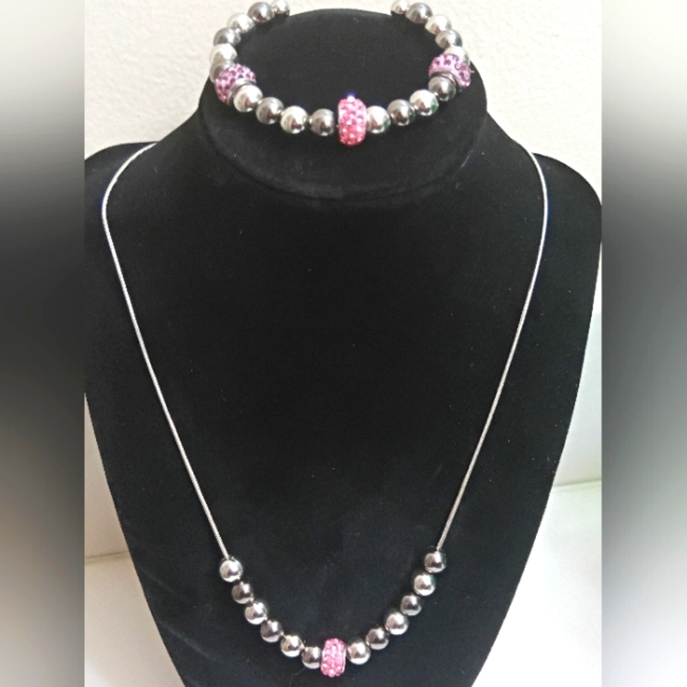 Stainless steel Necklace & Bracelet Gift Set